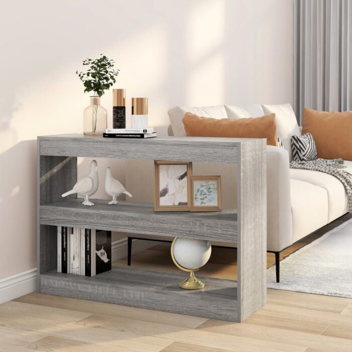 Bibliothèque/Séparateur de pièce sonoma gris 100x30x72 cm – Image 1