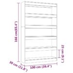 Bibliothèque/Séparateur de pièce sonoma gris 100x30x166 cm – Image 5