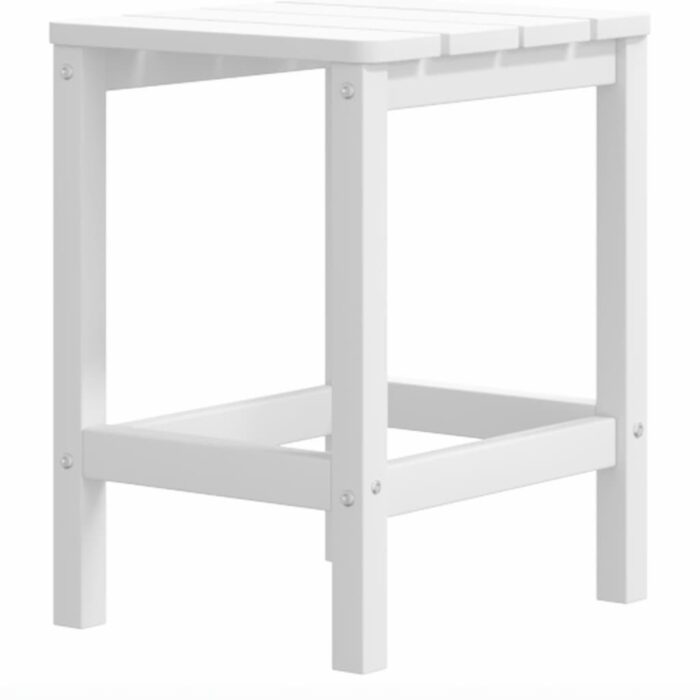 Chaise de jardin Adirondack repose-pied table PEHD Blanc – Image 4