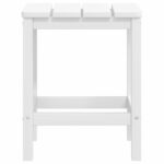 Chaise de jardin Adirondack repose-pied table PEHD Blanc – Image 5