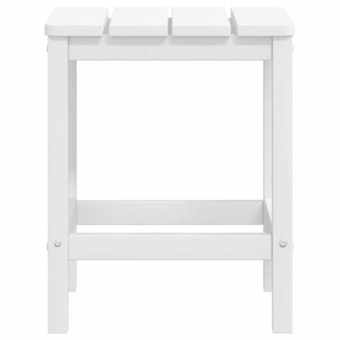 Chaise de jardin Adirondack repose-pied table PEHD Blanc – Image 5