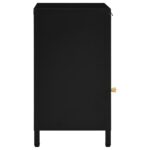Tables de chevet 2 pcs Noir 40x30x54,5 cm Acier et verre – Image 5