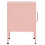 Tables de chevet 2 pcs Rose 35x35x51 cm Acier – Image 4