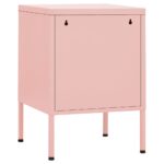 Tables de chevet 2 pcs Rose 35x35x51 cm Acier – Image 5