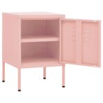 Tables de chevet 2 pcs Rose 35x35x51 cm Acier – Image 6