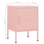Tables de chevet 2 pcs Rose 35x35x51 cm Acier – Image 8