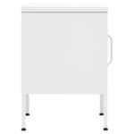 Tables de chevet 2 pcs Blanc 35x35x51 cm Acier – Image 4