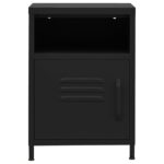 Tables de chevet 2 pcs Noir 35x35x51 cm Acier – Image 2