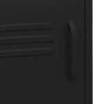 Tables de chevet 2 pcs Noir 35x35x51 cm Acier – Image 7