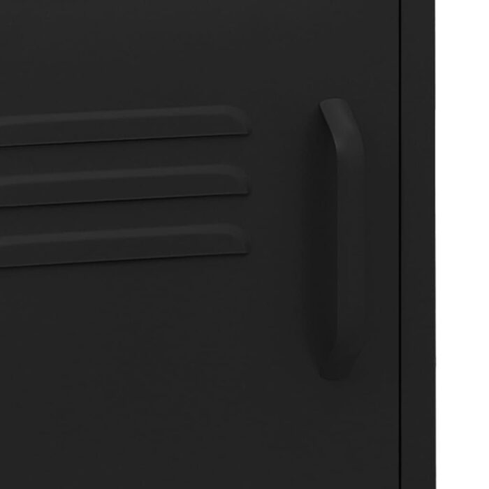 Tables de chevet 2 pcs Noir 35x35x51 cm Acier – Image 7