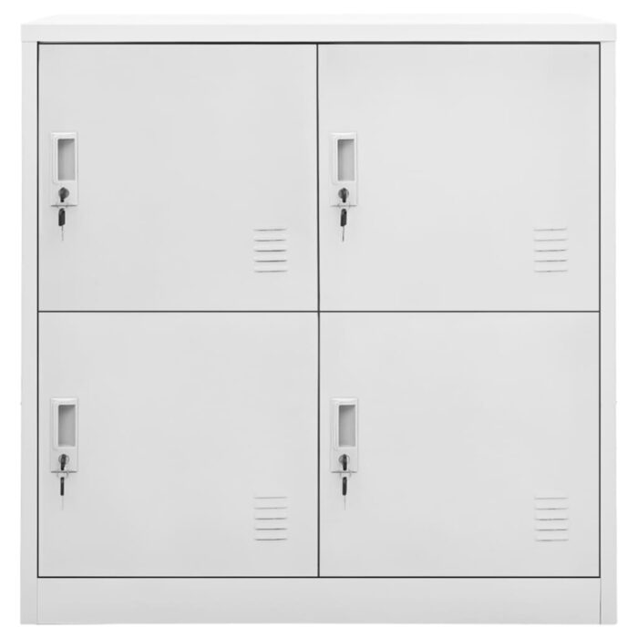 Armoires à casiers 2 pcs Gris clair 90x45x92,5 cm Acier – Image 2
