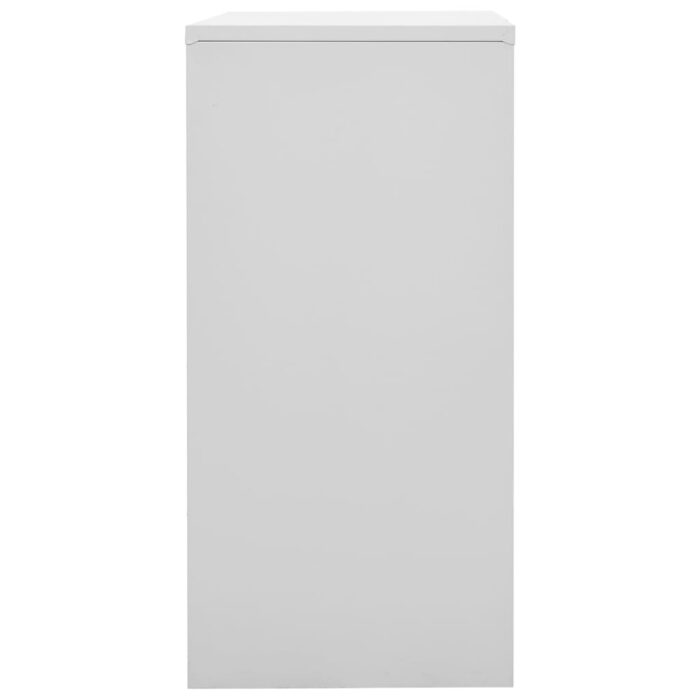 Armoires à casiers 2 pcs Gris clair et rouge 90x45x92,5cm Acier – Image 4