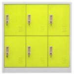 Armoires à casiers 5 pcs Gris clair et vert 90x45x92,5 cm Acier – Image 3