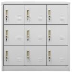 Armoires à casiers 2 pcs Gris clair 90x45x92,5 cm Acier – Image 3
