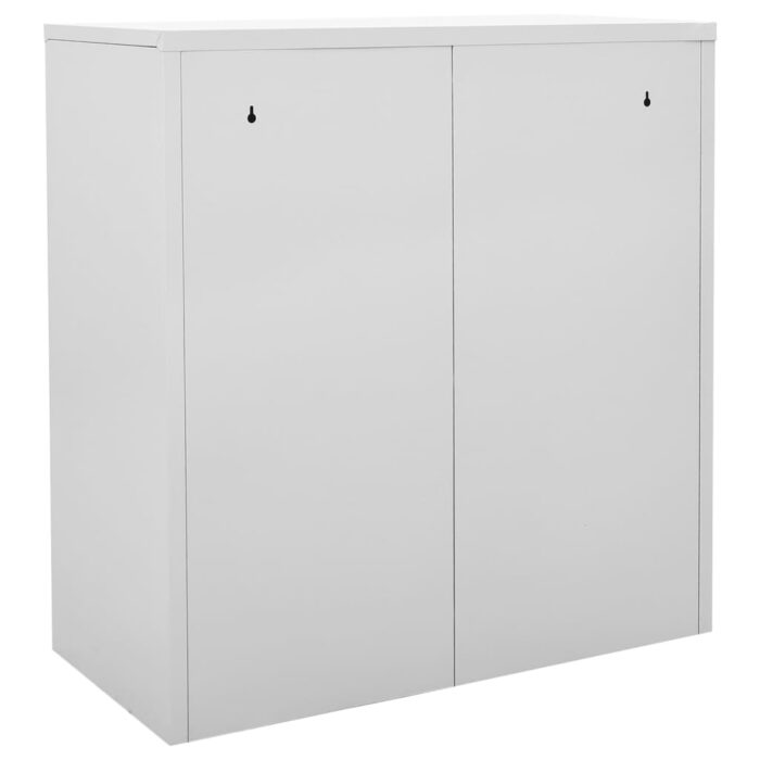 Armoires à casiers 2 pcs Gris clair 90x45x92,5 cm Acier – Image 5
