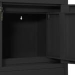 Armoire de bureau et jardinière Anthracite 90x40x125 cm Acier – Image 7