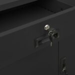 Armoire de bureau et jardinière Anthracite 90x40x125 cm Acier – Image 2