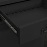 Armoire de bureau et jardinière Anthracite 90x40x125 cm Acier – Image 3