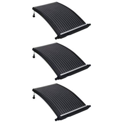 Panneaux de chauffage solaire de piscine courbés 3 pcs 110x65cm