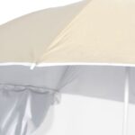 Parasol de plage avec parois latérales sable 215 cm – Image 4