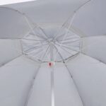 Parasol de plage avec parois latérales sable 215 cm – Image 5