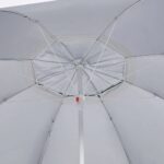 Parasol de plage avec parois latérales vert 215 cm – Image 5