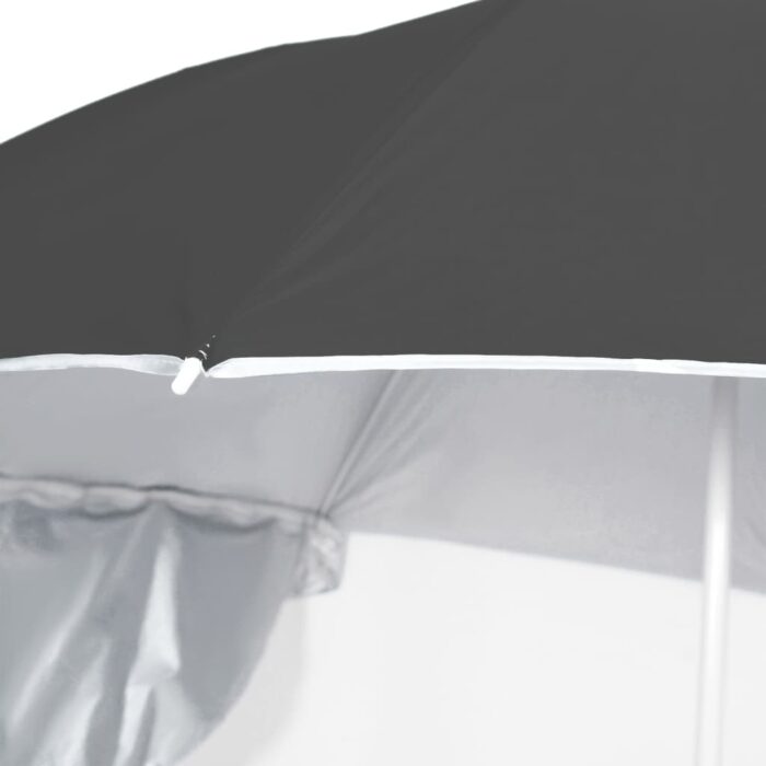 Parasol de plage avec parois latérales anthracite 215 cm – Image 4