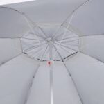 Parasol de plage avec parois latérales anthracite 215 cm – Image 5