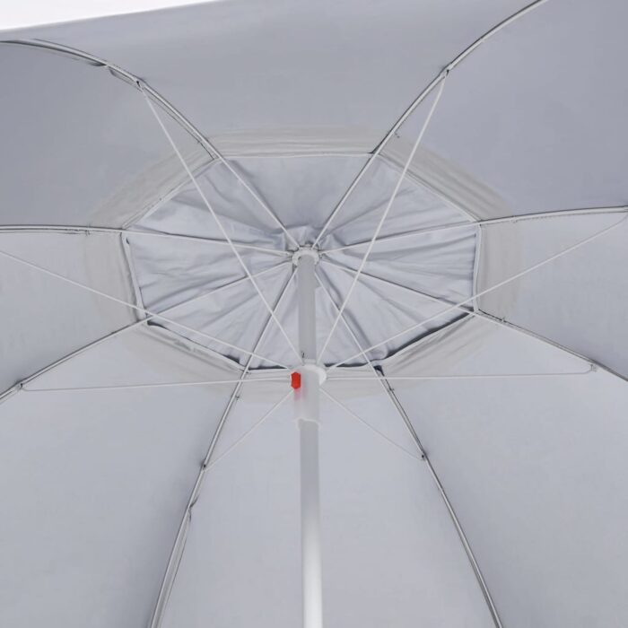 Parasol de plage avec parois latérales anthracite 215 cm – Image 5