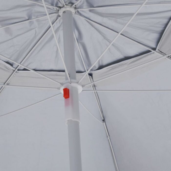 Parasol de plage avec parois latérales anthracite 215 cm – Image 6