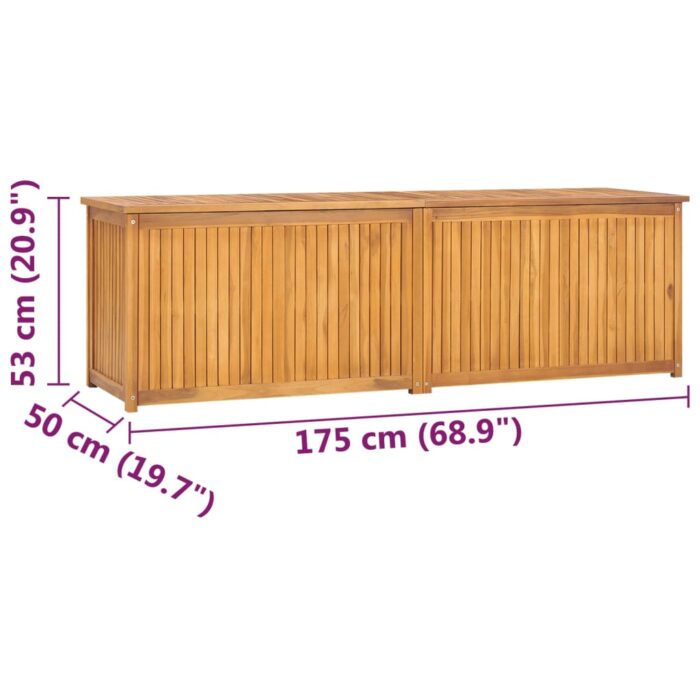 Boîte de jardin 175x50x55 cm Bois massif de teck – Image 11