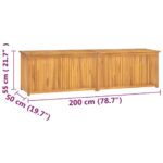 Boîte de jardin 200x50x55 cm Bois massif de teck – Image 11