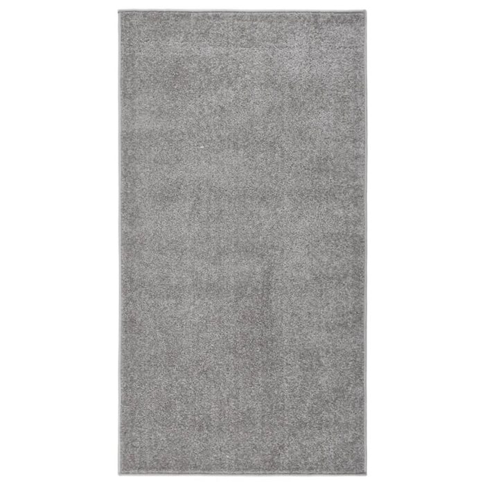 Tapis à poils courts 80x150 cm Gris – Image 1