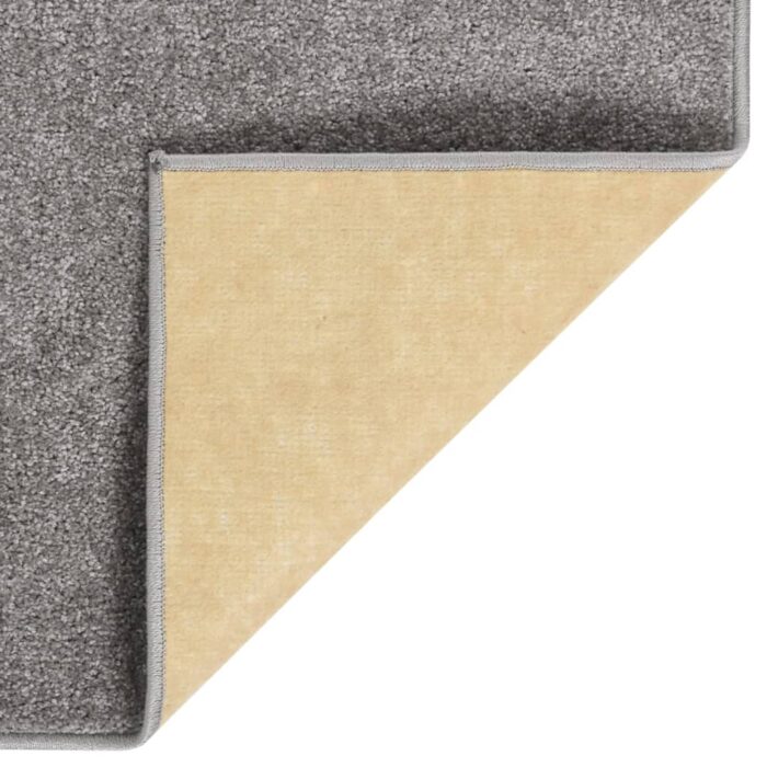 Tapis à poils courts 80x150 cm Gris – Image 4