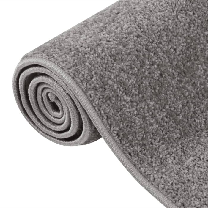 Tapis à poils courts 80x150 cm Gris – Image 5
