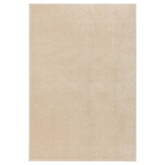 Tapis à poils courts 160x230 cm Beige – Image 1