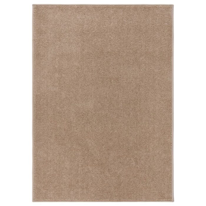 Tapis à poils courts 120x170 cm Marron – Image 1