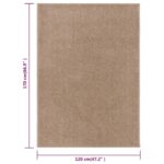 Tapis à poils courts 120x170 cm Marron – Image 6