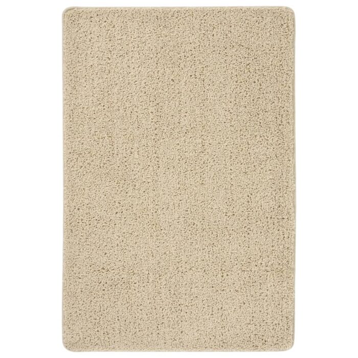 Tapis shaggy antidérapant Crème 140x200 cm – Image 1