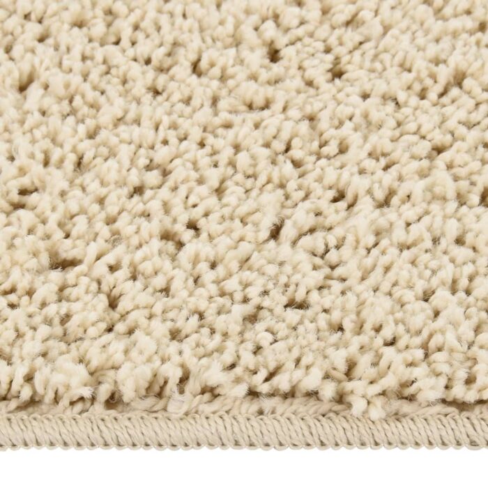 Tapis shaggy antidérapant Crème 140x200 cm – Image 2