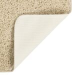 Tapis shaggy antidérapant Crème 140x200 cm – Image 3