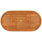 Table de jardin 200x100x75 cm Bois d'eucalyptus solide – Image 3