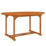 Table de jardin 200x100x75 cm Bois d'eucalyptus solide – Image 4