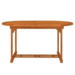Table de jardin 200x100x75 cm Bois d'eucalyptus solide – Image 5