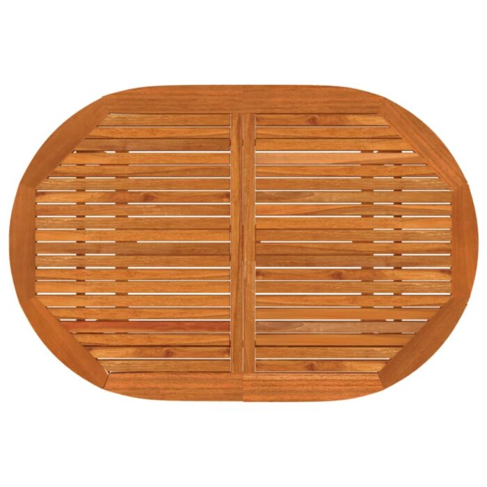 Table de jardin 200x100x75 cm Bois d'eucalyptus solide – Image 7