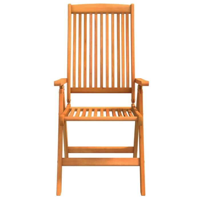 Chaises de jardin pliables lot de 2 Bois d'eucalyptus massif – Image 2