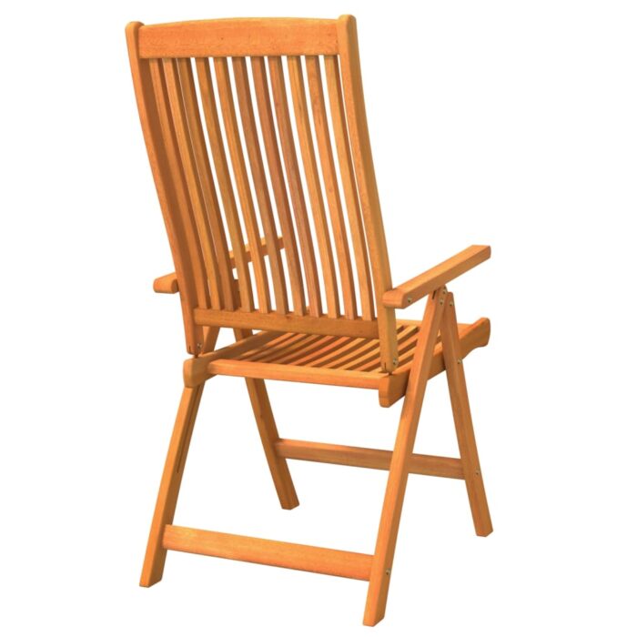 Chaises de jardin pliables lot de 2 Bois d'eucalyptus massif – Image 4