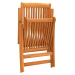 Chaises de jardin pliables lot de 2 Bois d'eucalyptus massif – Image 5