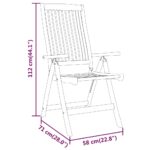 Chaises de jardin pliables lot de 2 Bois d'eucalyptus massif – Image 7