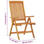 Chaises de jardin pliables lot de 2 Bois d'eucalyptus massif – Image 9